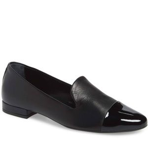 AGL Attilio Giusti Leombruni Cap Toe Loafer black leather size 41.5